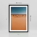 Plakat w ramie 50x70 - Piasek w Przytulnym Wnętrzu - pustynia, piasek - rama czarna