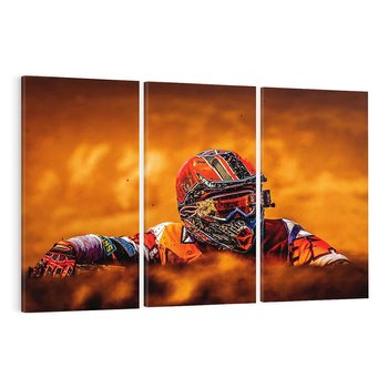 Obraz na płótnie 120x80 - Na Torze Wyścigowym Motocyklowe Zmagania - motocyklista, wyścig