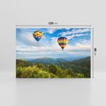 Obraz na płótnie 120x80 - Balony w górach: spektakularne widoki - balony, góry