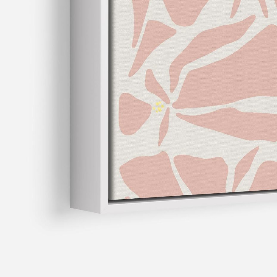 Obraz w ramie 80x80 - Akwarelowe Promienie - abstrakcyjne boho kwiaty, kompozycja - rama biała