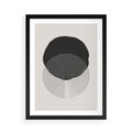 Plakat w ramie 50x70 - Boho Przenikanie Uroku - abstrakcyjna kompozycja, okręgi - rama czarna