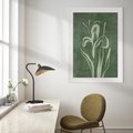 Plakat bez ramy 21x30 - Zielony Oddech - zielona abstrakcja, zgaszona zieleń
