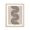 Plakat w ramie 40x50 - Bezgraniczne Odbicia - abstrakcyjne linie, geometria - rama drewno