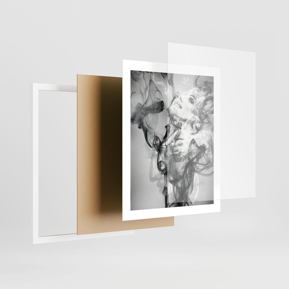 Plakat w ramie 40x50 - Abstrakcja kobiecego piękna - abstrakcja, kobieta - rama biała