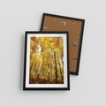 Plakat w ramie 30x40 - Jesienny Las - Kolorowa Paleta Natury - jesień, drzewa - rama czarna