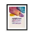 Plakat w ramie 40x50 - Impresje Akwarelowej Przestrzeni - kolorowe pastelowe plamy, rozmyte żywe kolory - rama czarna