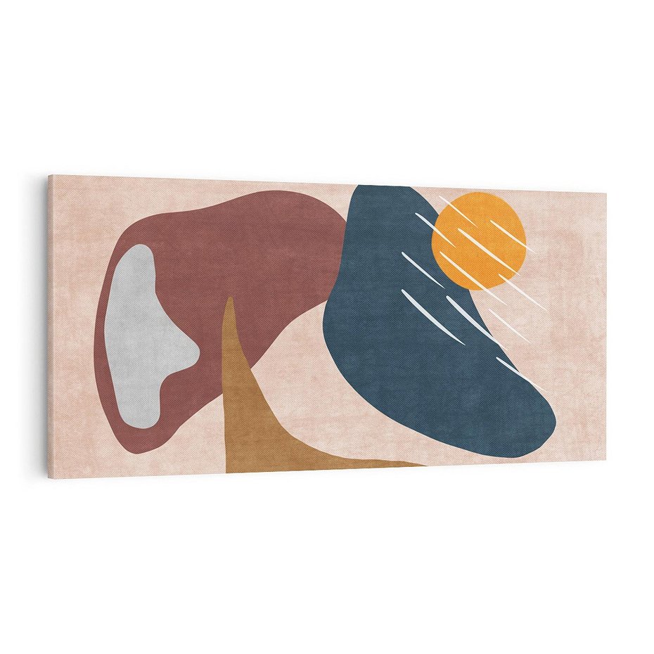 Obraz na płótnie 100x50 - Opowieść szepczących pędzli - abstrakcyjne plamy, kształty