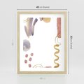 Plakat w ramie 40x50 - Wibracje Pastelowych Odcieni - abstrakcyjny plakat, akwarelowe plamy - rama drewno
