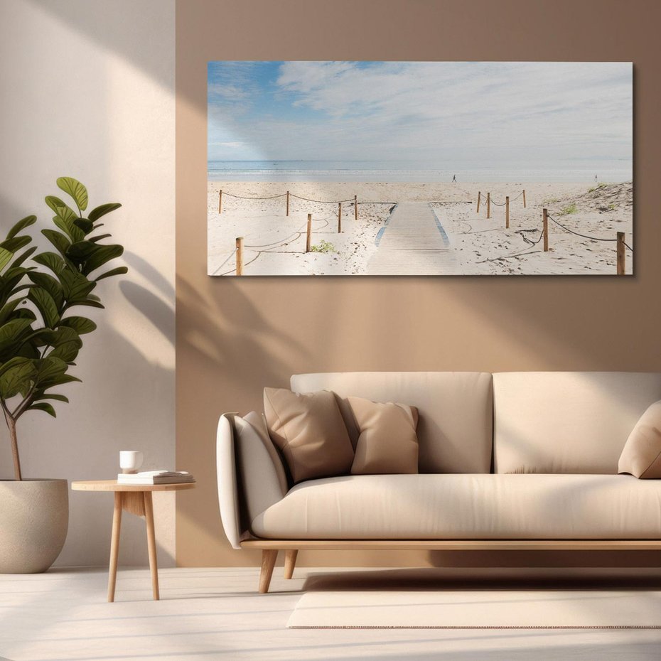 Obraz na płótnie 120x60 - Ścieżka na plaży - plaża, ścieżka