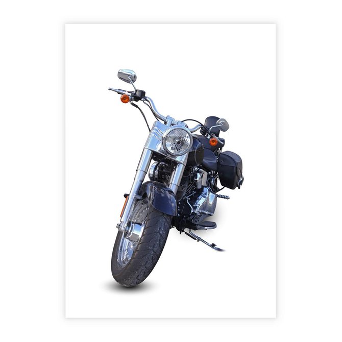 Plakat bez ramy 21x30 - Motocykl w ruchu - motor, bike
