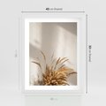 Plakat w ramie 40x50 - Natura i Elegancja: Obraz Boho - trawy, boho - rama biała