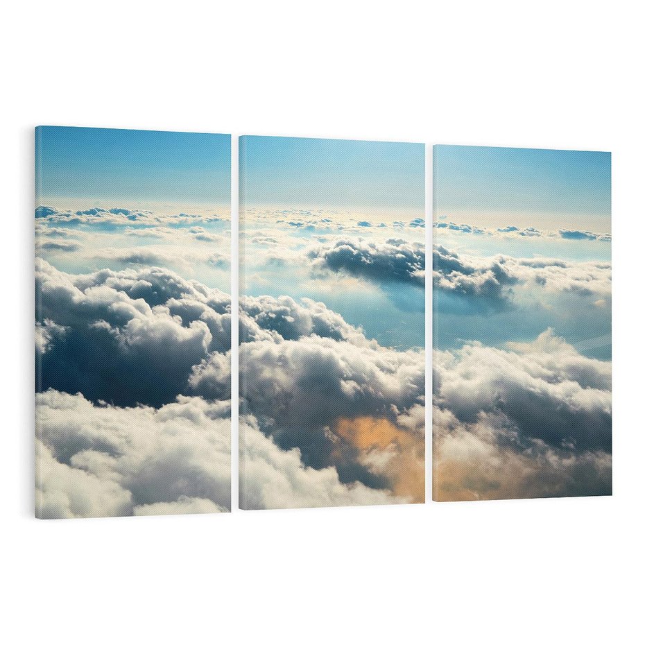 Obraz na płótnie 120x80 - kontemplacja nad horyzontem - niebo, chmury