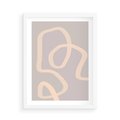 Plakat w ramie 50x70 - Nowoczesne Odbicia - minimalistyczny obraz, nowoczesny - rama biała
