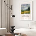 Plakat w ramie 40x50 - Pole z Cyprysami - reprodukcja obrazu, van gogh - rama biała