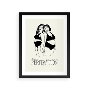 Plakat w ramie 50x70 - Siła i Wspólnota - nowoczesna sztuka kobieca, plakat - rama czarna