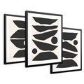 Zestaw obrazy w ramie 40x50 galeria - Abstrakcyjne, kształty, geometryczne - rama czarna