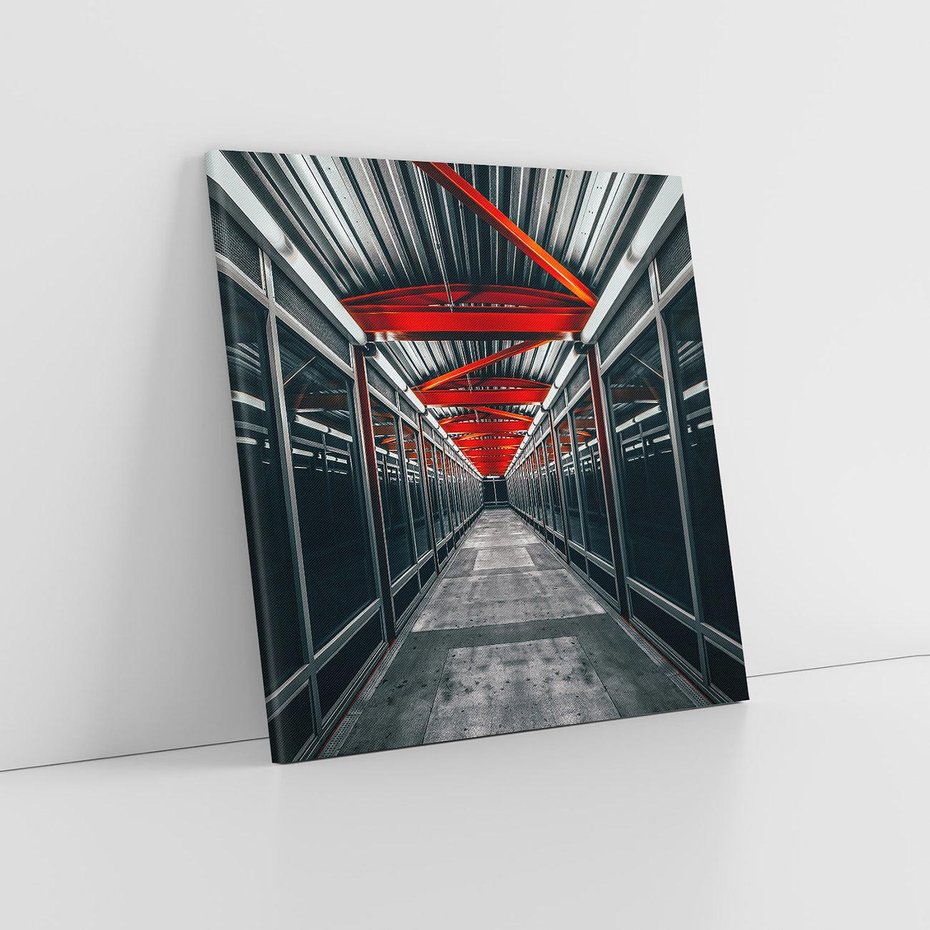 Obraz na płótnie 40x40 - Nieskończoność Przestrzeni - korytarz, perspektywa