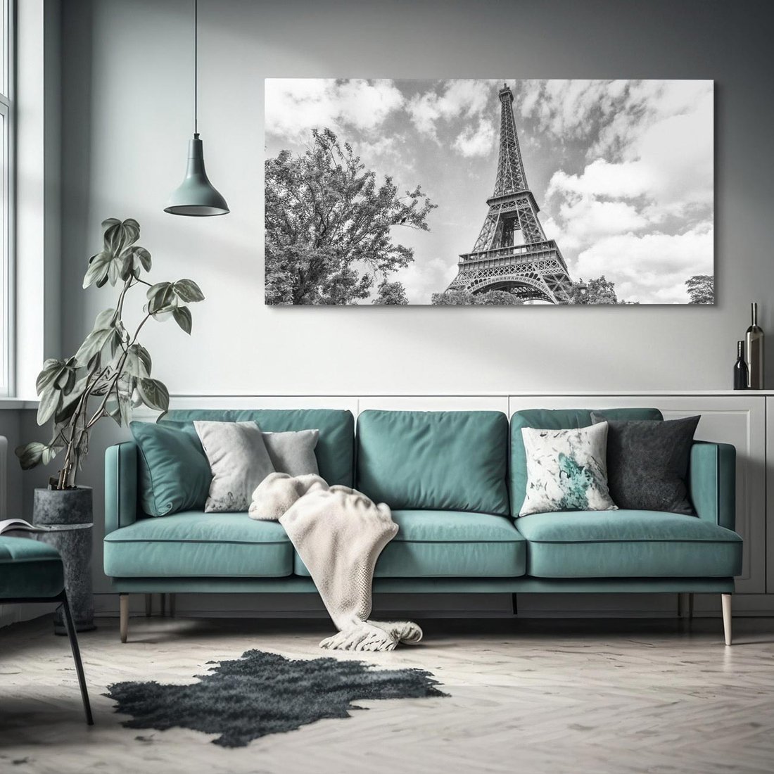 Obraz na płótnie 120x60 - Piękno architektury - Wieża, Eiffla