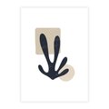 Plakat bez ramy 30x40 - Granatowa Odsłona - minimalistyczna nowczesna grafika, styl matisse