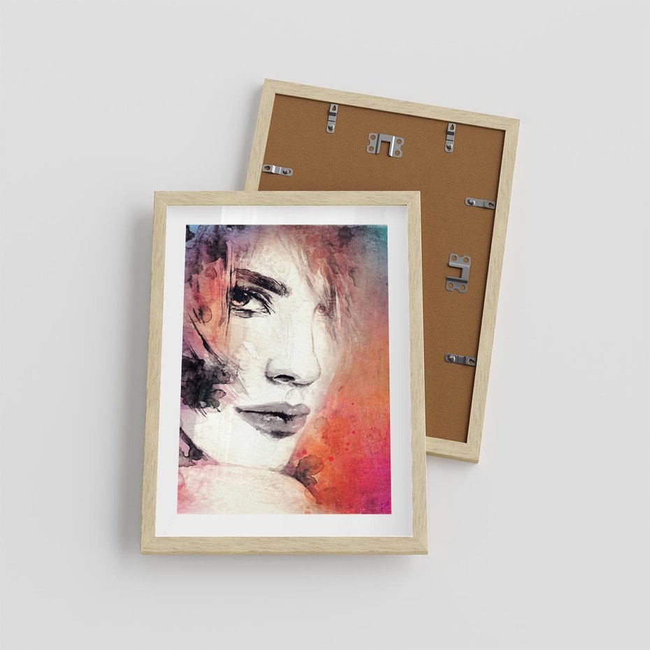 Plakat w ramie 30x40 - Kobieta w sztuce - portret, kobieta - rama drewno