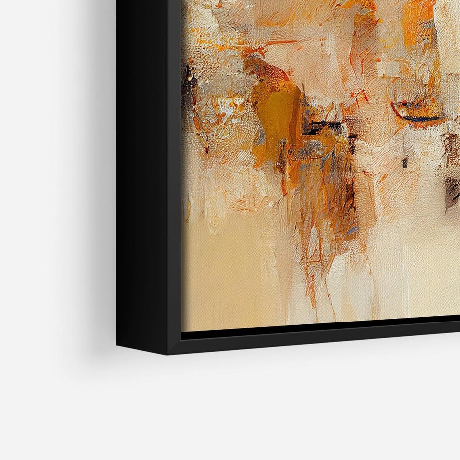 Obraz w ramie 50x50 - Odbicie utraconych barw - abstrakcja, tekstury farb - rama czarna