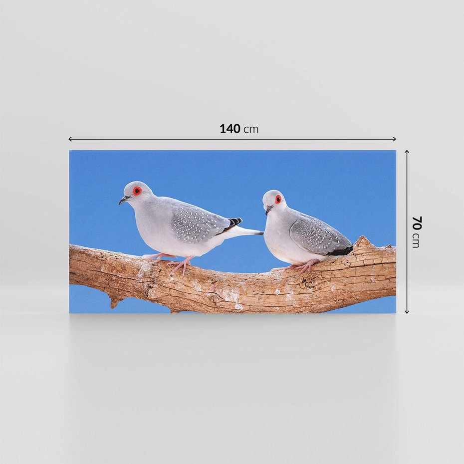 Obraz na płótnie 140x70 - Gołębie w locie - gołębie, gołąb