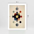 Plakat bez ramy 21x30 - Bezgraniczny Taniec Światła - abstrakcyjna geometryczna kompozycja, koła linie