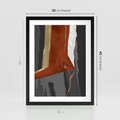 Plakat w ramie 30x40 - Abstrakcyjna impresja - abstrakcja, nowoczesny - rama czarna
