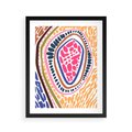 Plakat w ramie 40x50 - Rozchlapane Wizje - kolorowe wzory, tęczowe żywe kolory - rama czarna