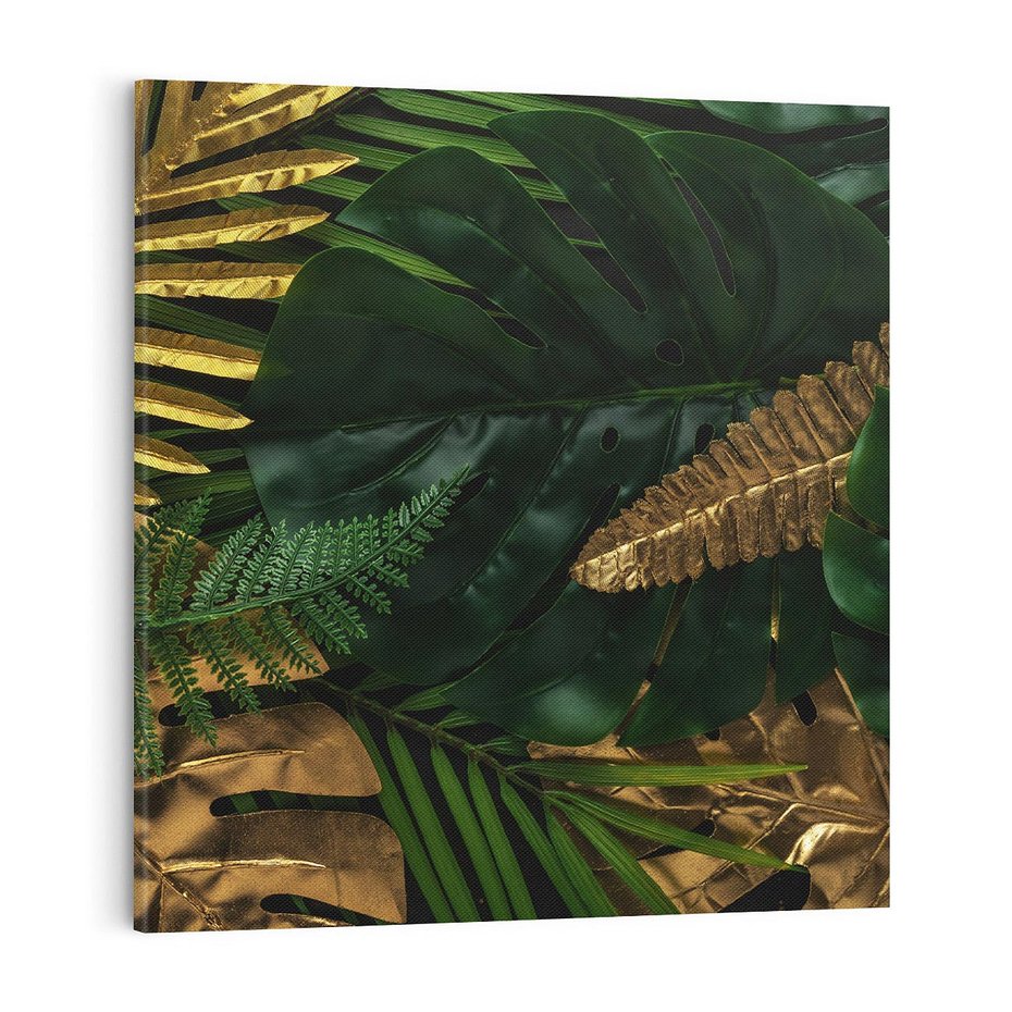 Obraz na płótnie 70x70 - Monstera Liście Kwiat - monstera, liście
