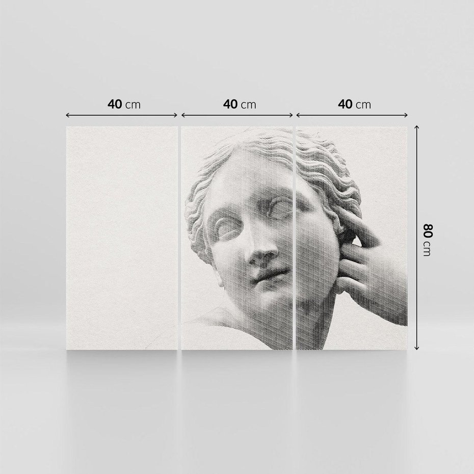 Obraz na płótnie 120x80 - Szarość w Kamieniu - monochromatyczna marmurowa rzeźba, odcienie szarości