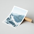 Plakat bez ramy 50x70 - Surowość Gór - górskie szczyty, śnieg