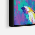 Obraz w ramie 50x50 - Olejne Wibrujące Emocje - abstrakcyjny obraz, różne kolorowe maźnięcia pędzla - rama czarna