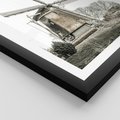 Plakat w ramie 40x50 - Wiejska Idylla z Młynem - wiatrak, młyn - rama czarna