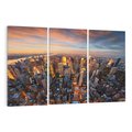 Obraz na płótnie 120x80 - Miasto wieżowców w perspektywie - miasto, wieżowce