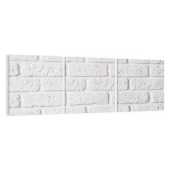 Obraz na płótnie 120x40 - Wymiarowa Struktura - ściana, cegła