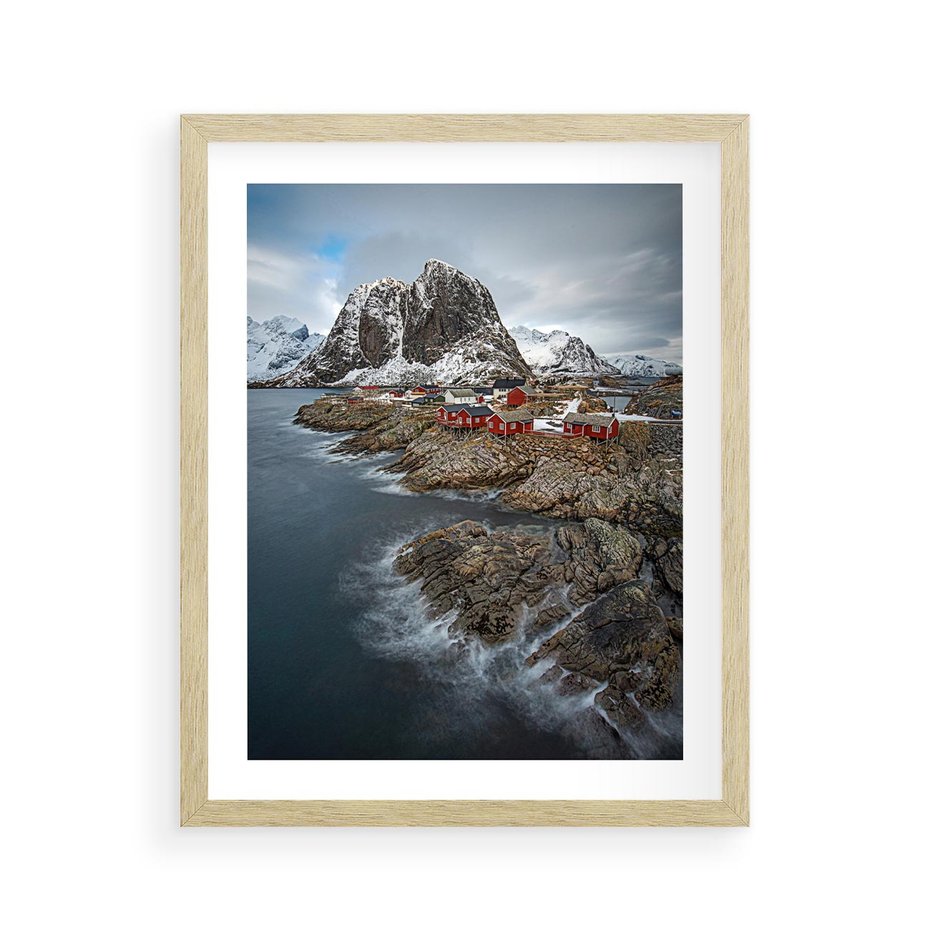 Plakat w ramie 40x50 - Skandynawia - górska odsłona - Skandynawia, góry - rama drewno