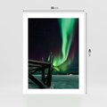 Plakat bez ramy 30x40 - Zorza polarna w tajemniczej nocnej przestrzeni - zorza, polarna
