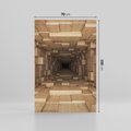 Obraz na płótnie 70x100 - Abstrakcyjny 3D tunel: Podróż w głębię - 3D, tunel