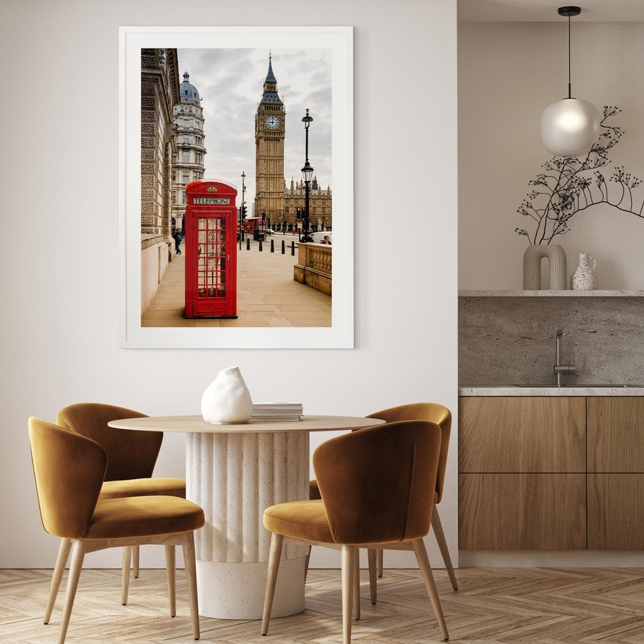 Plakat bez ramy 40x50 - Symbol Big Benu - Londyn, budka