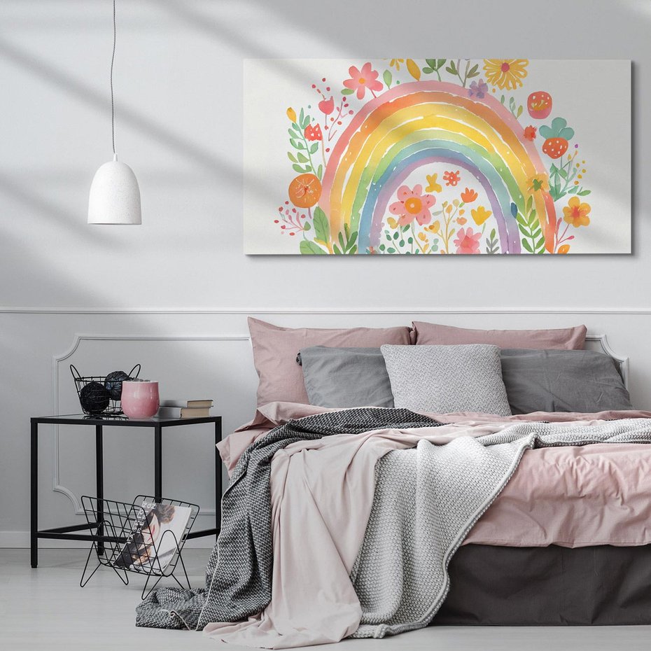 Obraz na płótnie 120x60 - Kwiatowe Marzenia - obraz do pokoju dziecka, dziewczynki