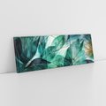 Obraz na płótnie 90x30 - Zieleń Tropików - tropikalne zielone liście palmy, monstera