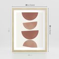 Plakat w ramie 40x50 - Abstrakcyjne Widzenia - abstrakcyjne geometryczne kształty, odcienie brązu i beżu - rama drewno