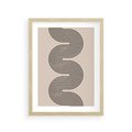 Plakat w ramie 30x40 - Bezgraniczne Odbicia - abstrakcyjne linie, geometria - rama drewno
