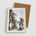 Plakat w ramie 50x70 - Palmy - tęsknota za Hawajami - palmy, Hawaje - rama drewno