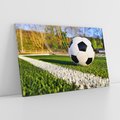 Obraz na płótnie 120x80 - Pasja na Boisku: Piłka Nożna - boisko, piłka