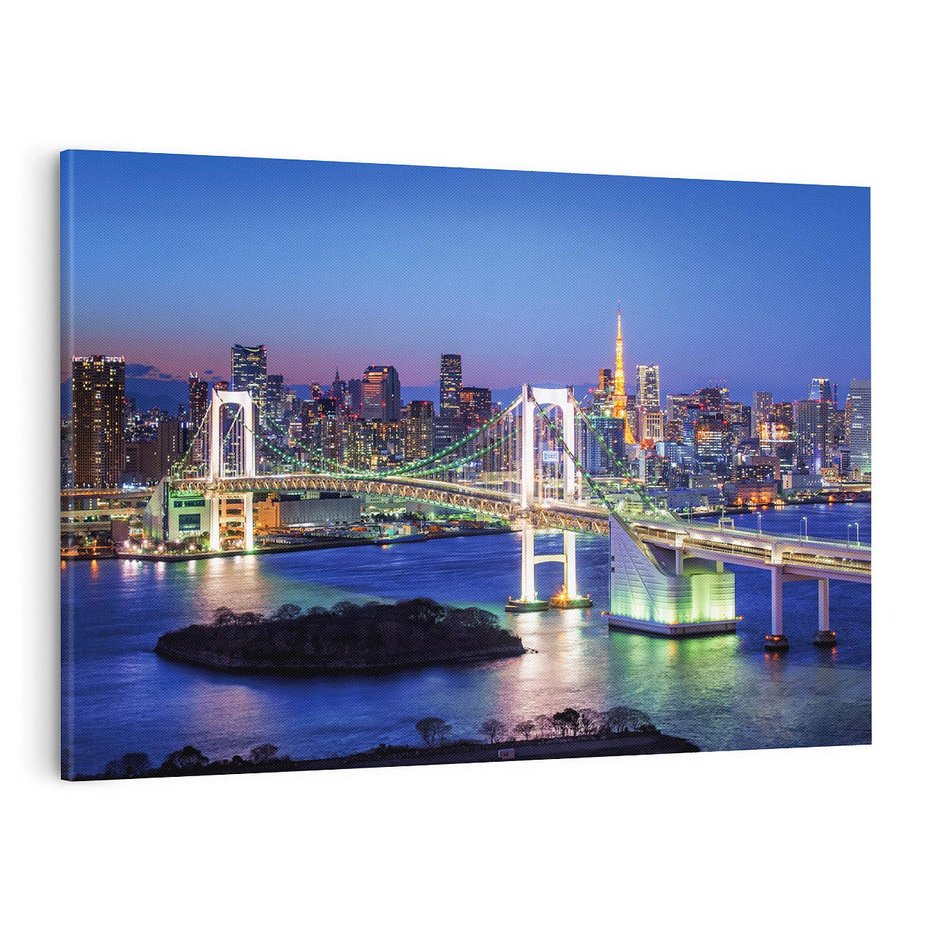 Obraz na płótnie 120x80 - Spotkanie Tradycji i Nowoczesności - Tokio, Japonia