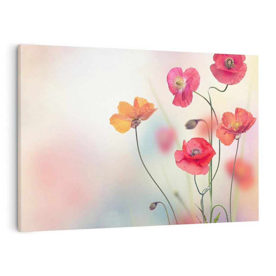 Obraz na płótnie 100x70 - Urok natury - kwiaty, akwarela