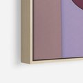 Obraz w ramie 50x70 - Przenikanie przestrzeni czasu - abstrakcja, geometria - rama drewno