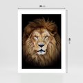 Plakat bez ramy 30x40 - Król zwierząt w majestatycznym stylu - lew, król